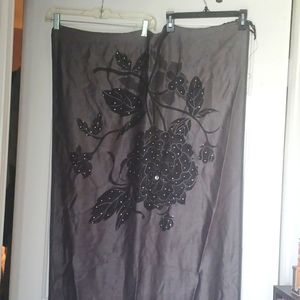 Black and Dark Gray women's scarf/shawl with rhinestones